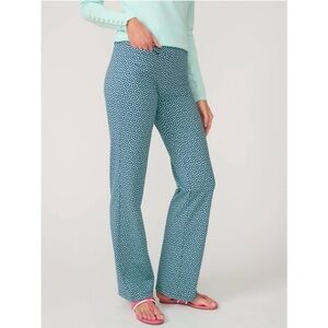 J. McLaughlin Blue & Navy Carmel Wide Leg Printed Pants